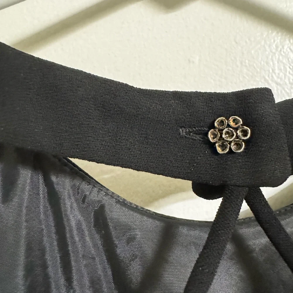 Vintage Evan Picone  Elegant Black Maxi Dress - Picture 4 of 8